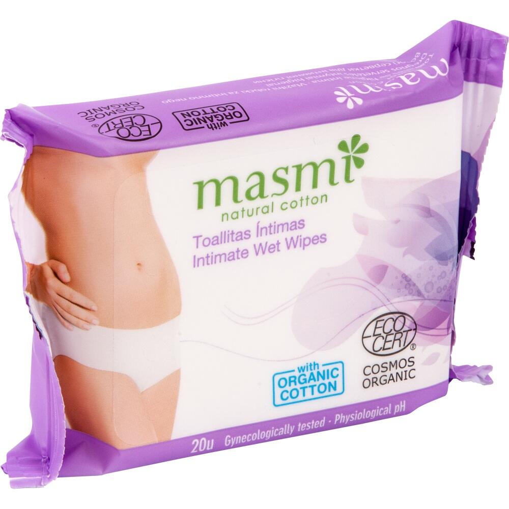 masmi Bio Intimpflegetücher 100% Bio-Baumwolle 20 St Tücher