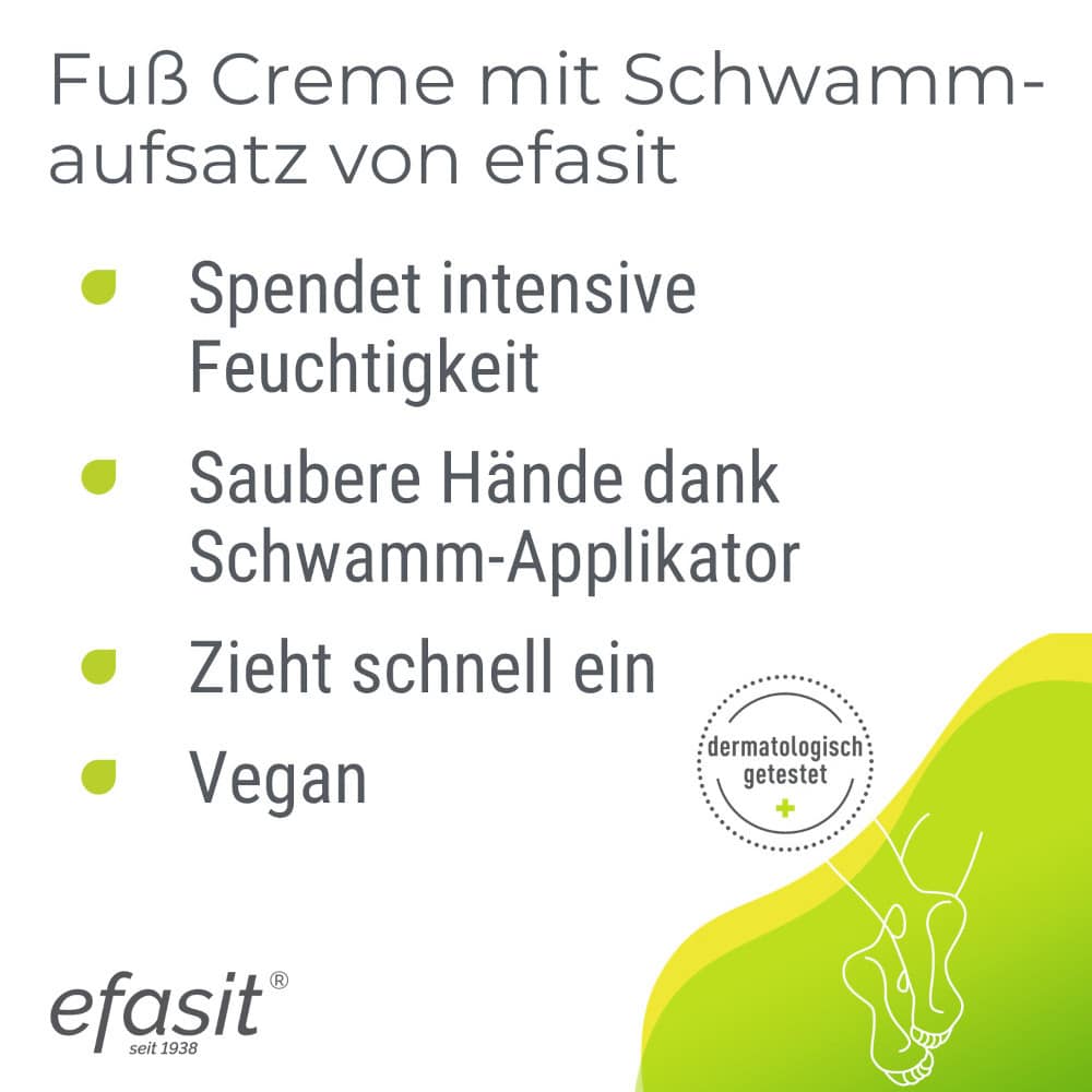 efasit FUSS CREME MIT SCHWAMMAUFSATZ 75 ml Creme