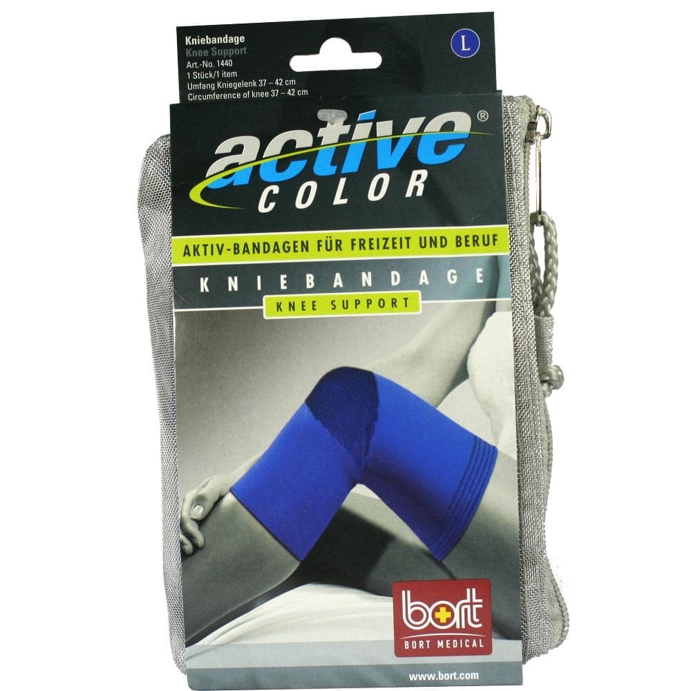 BORT ActiveColor Kniebandage large blau 1 St Bandage