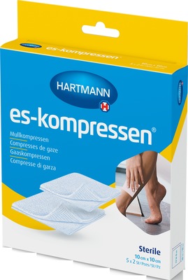 es-kompressen Sterile 10 cm x 10 cm 5X2 St Kompressen