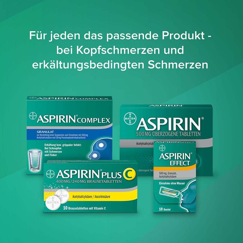ASPIRIN 500MG  40 St Überzogene Tabletten