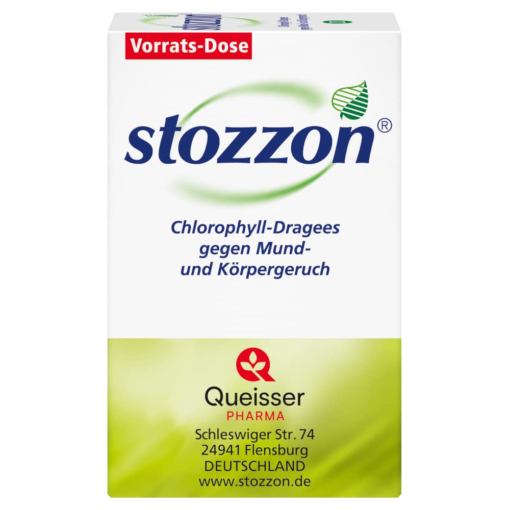 stozzon Chlorophyll-Dragees gegen Mund- und Körpergeruch 200 St Überzogene Tabletten