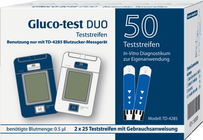GLUCO TEST DUO Teststreifen 50 St Teststreifen