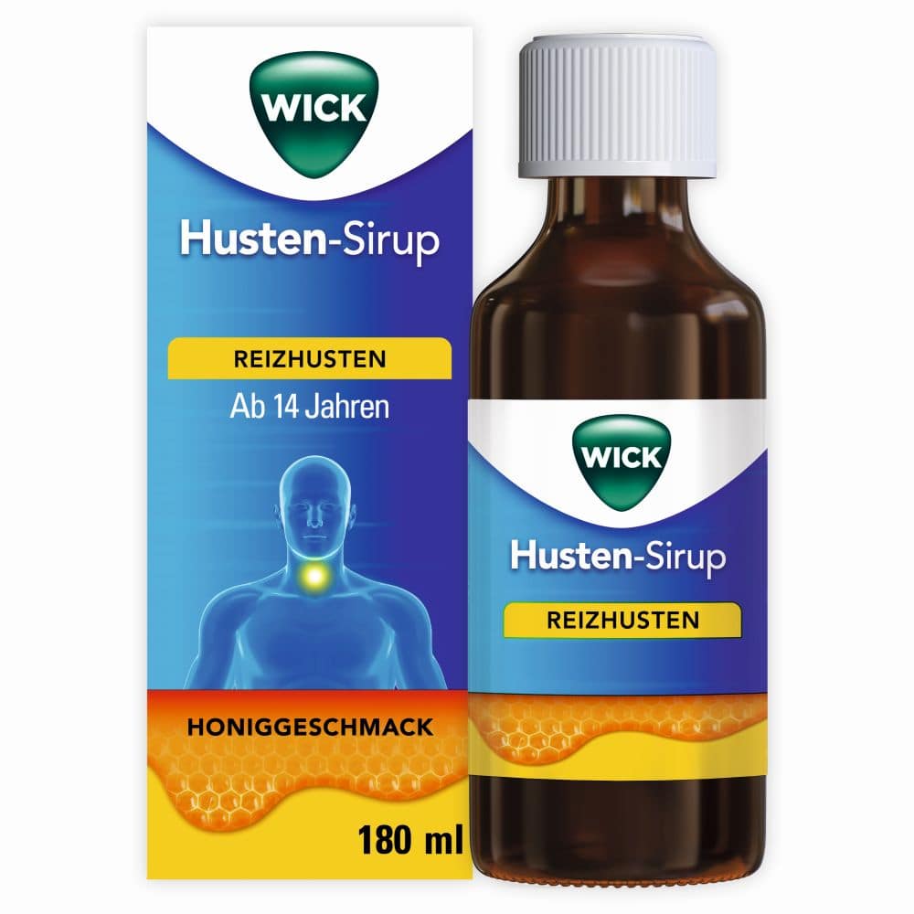 WICK Husten-Sirup gegen Reizhusten mit Honig 180 ml Sirup