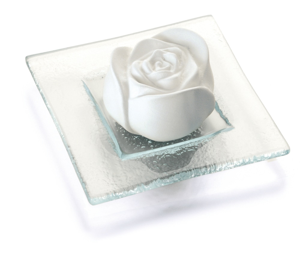 DUFTSTEIN Rosenblüte Glasteller transparent 1 St
