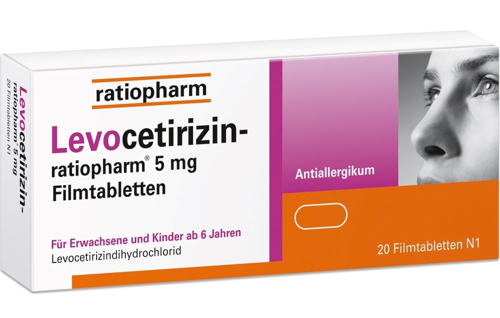Levocetirizin-ratiopharm 5mg  20 St Filmtabletten