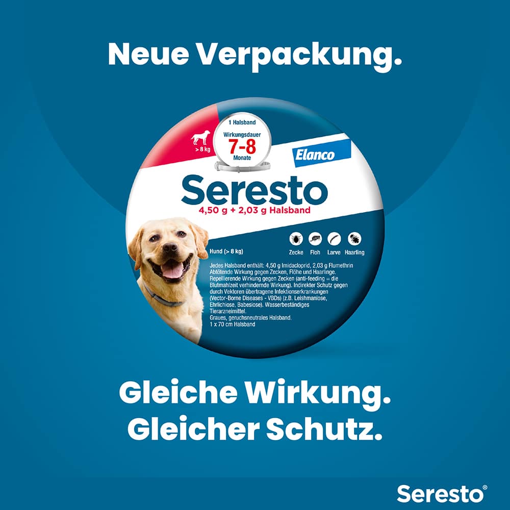 Seresto Halsband für große Hunde ab 8 kg 1 St Halsband