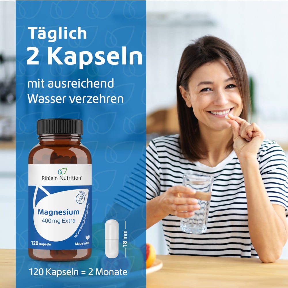 R(h)ein Nutrition Magnesium 400 mg Extra 120 St Kapseln