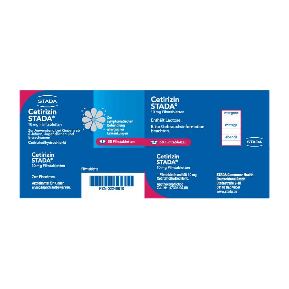 Cetirizin STADA 10 mg 50 St Filmtabletten