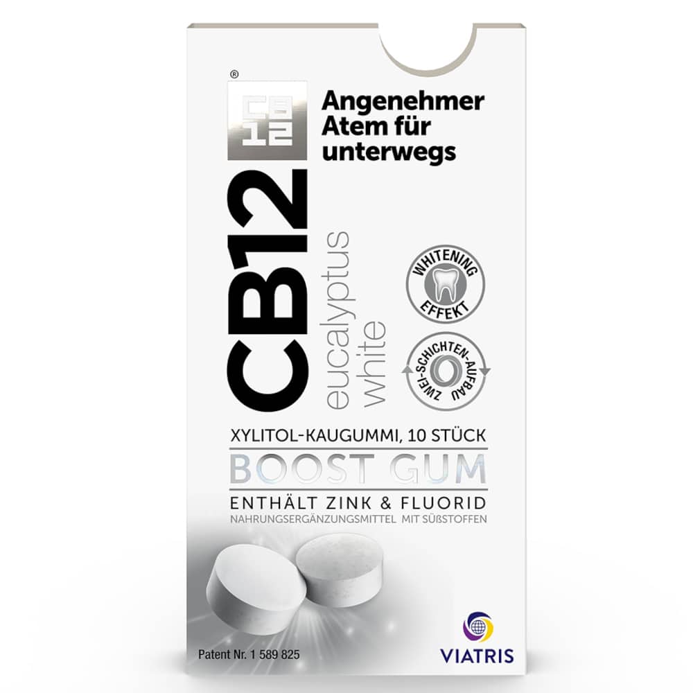 CB12 BOOST GUM eucalyptus white XYLITOL-KAUGUMMI 10 St Kaugummi