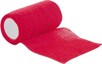 DRACOELFI haft color Fixierbinde 10 cmx4 m rot 1 St Binden