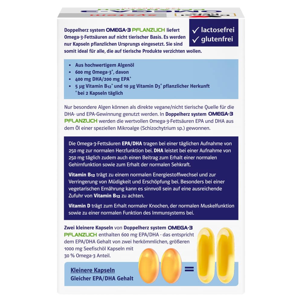 Doppelherz system OMEGA-3 PFLANZLICH 120 St Kapseln