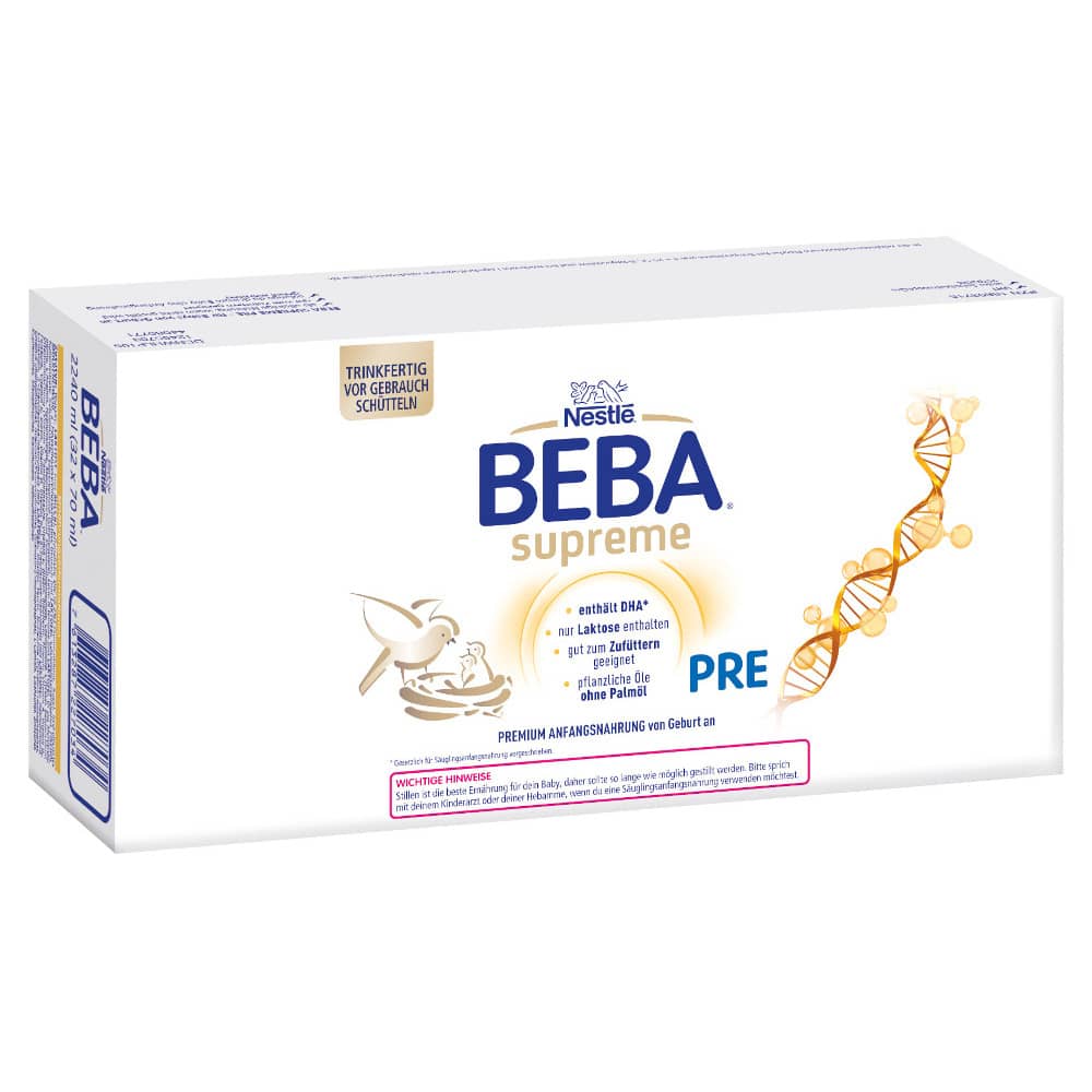 Nestle BEBA Supreme PRE Anfangsnahrung 32X70 ml Flüssigkeit