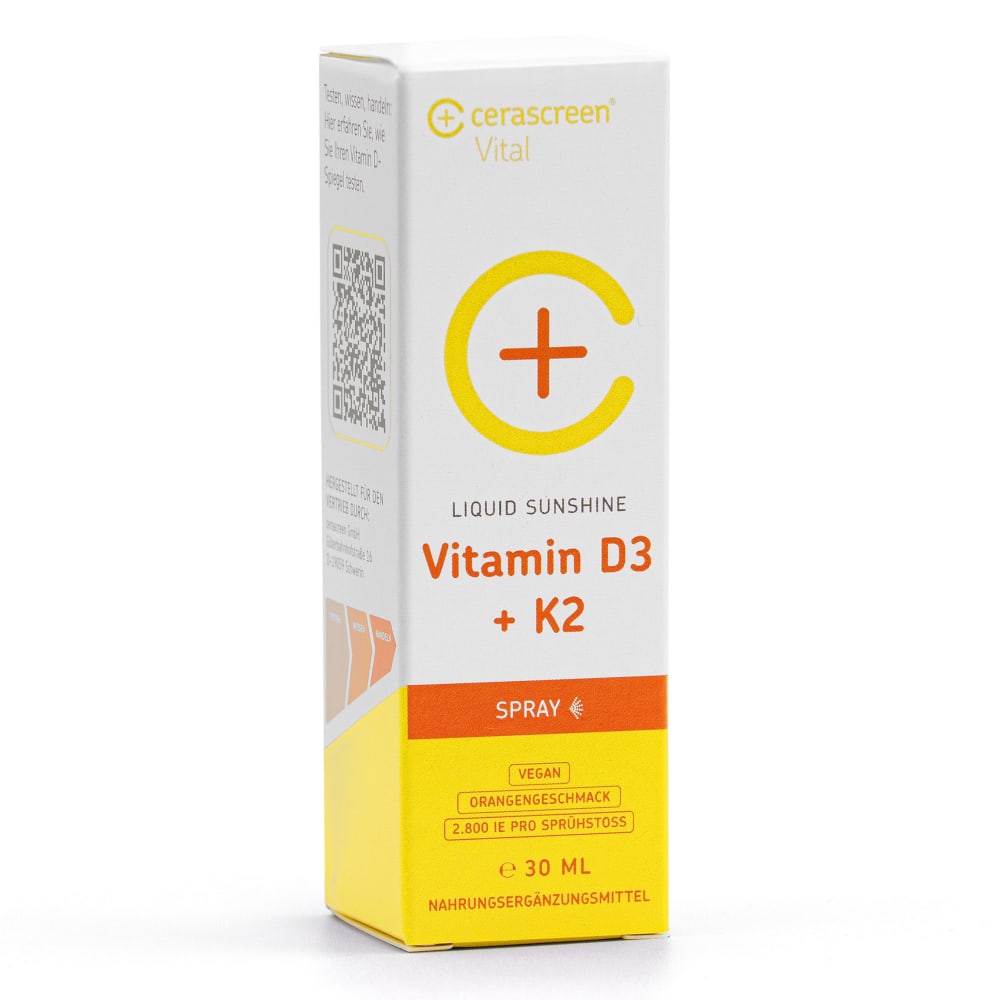 cerascreen Vital LIQUID SUNSHINE Vitamin D + K2 Spray 30 ml Spray cerascreen Vital LIQUID SUNSHINE Vitamin D + K2 Spray 30 ml Spray