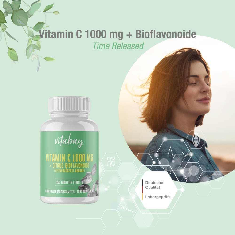 vitabay Vitamin C Bioflavonoide 1000mg  250 St Tablette mit veränderter Wirkstofffreisetzung