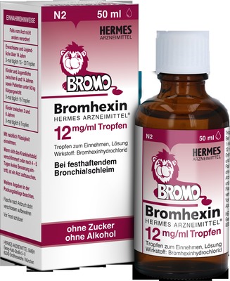 Bromhexin HERMES 12 mg / ml 50 ml Tropfen zum Einnehmen