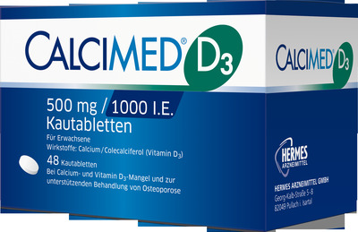CALCIMED D3 500mg/1000 I.E.  48 St Kautabletten