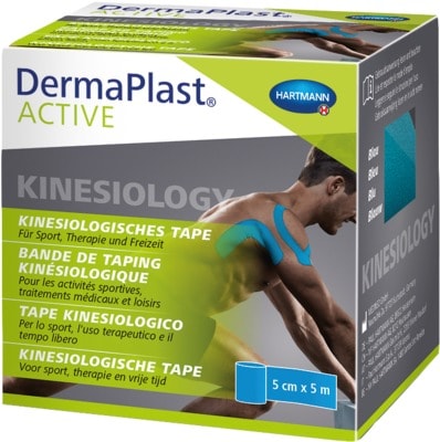 DermaPlast Active Kinesiology Tape 5cm x 5m blau 1 St