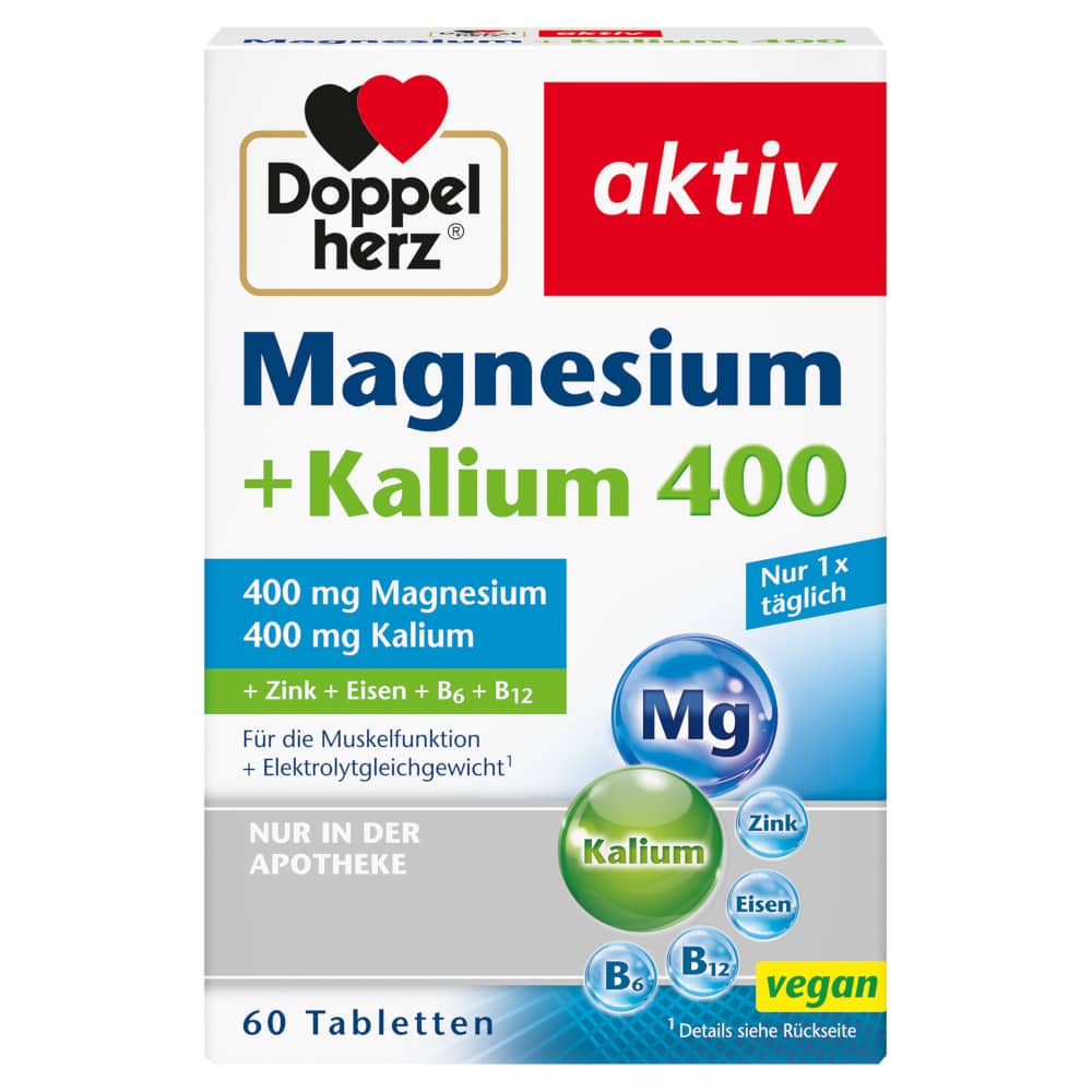 Doppelherz aktiv Magnesium + Kalium 400 60 St Tabletten