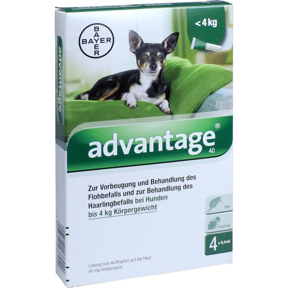 Advantage 40 Lösung für Hunde bis 4 kg 4 St Lösung