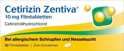 Cetirizin Zentiva 10mg 50 St Filmtabletten