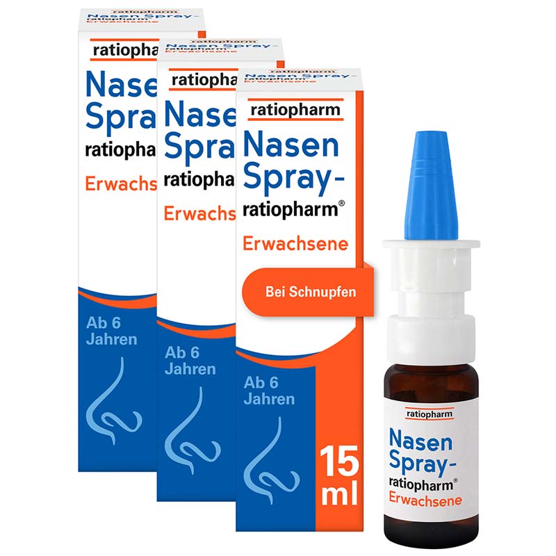 NasenSpray-ratiopharm Erwachsene &amp; Schulkinder 3er Set 3X15 ml Nasenspray