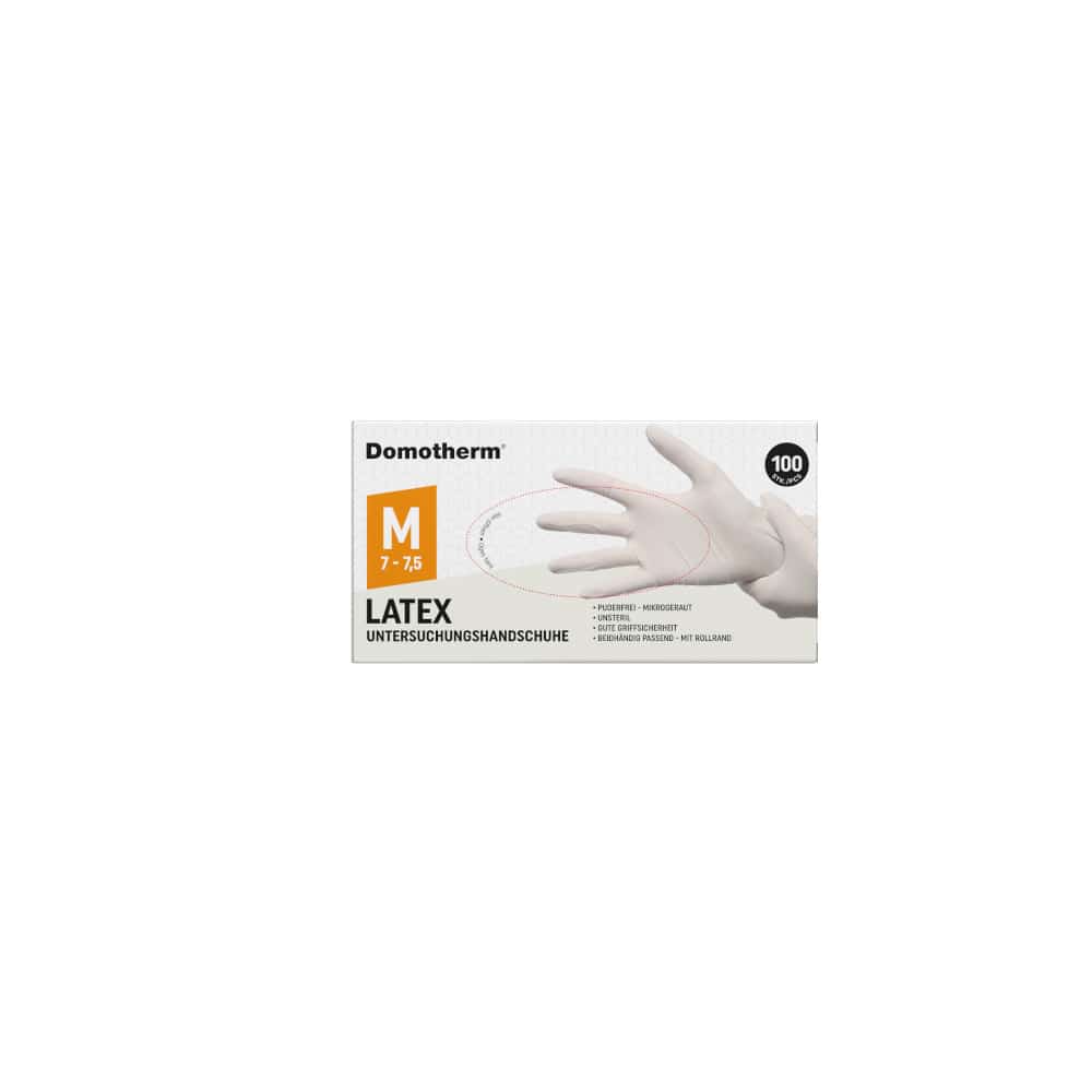 Domotherm Untersuchungshandschuhe  LATEX M 100 St Handschuhe
