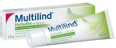 Multilind HEILSALBE mit Zinkoxid und Nystatin 25 g Paste