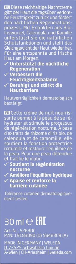 WELEDA Iris Nachtpflege 30 ml Nachtcreme