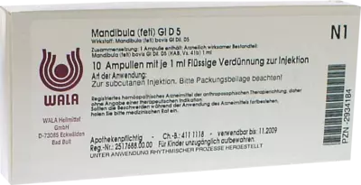 Mandibula feti GL D 5 Ampullen 10X1 ml Ampullen