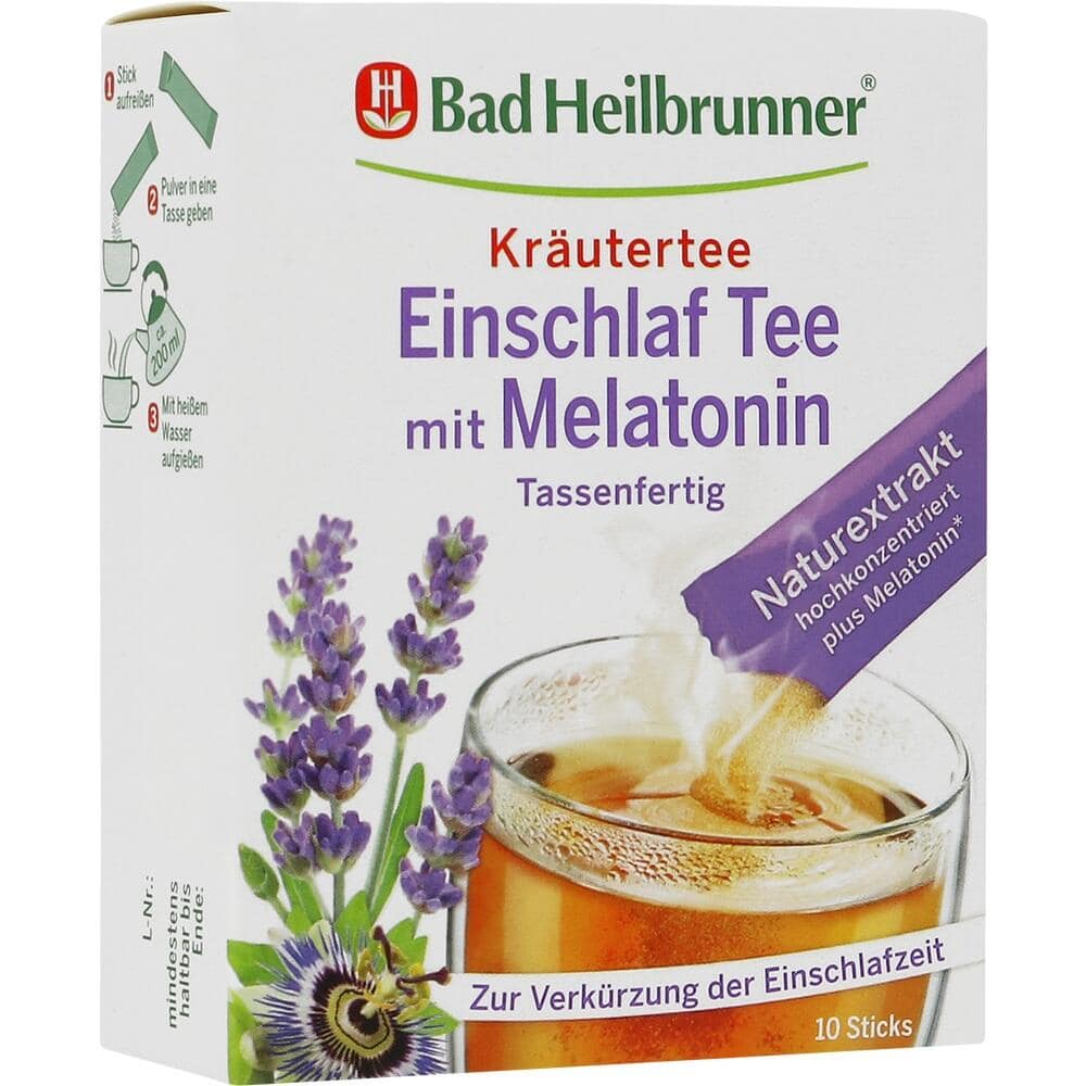 Bad Heilbrunner Einschlaf Tee mit Melatonin 10X1 g Pulver
