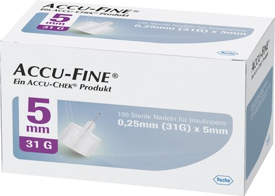 ACCU FINE sterile Nadeln f.Insulinpens 5 mm 31 G 100 St Kanüle