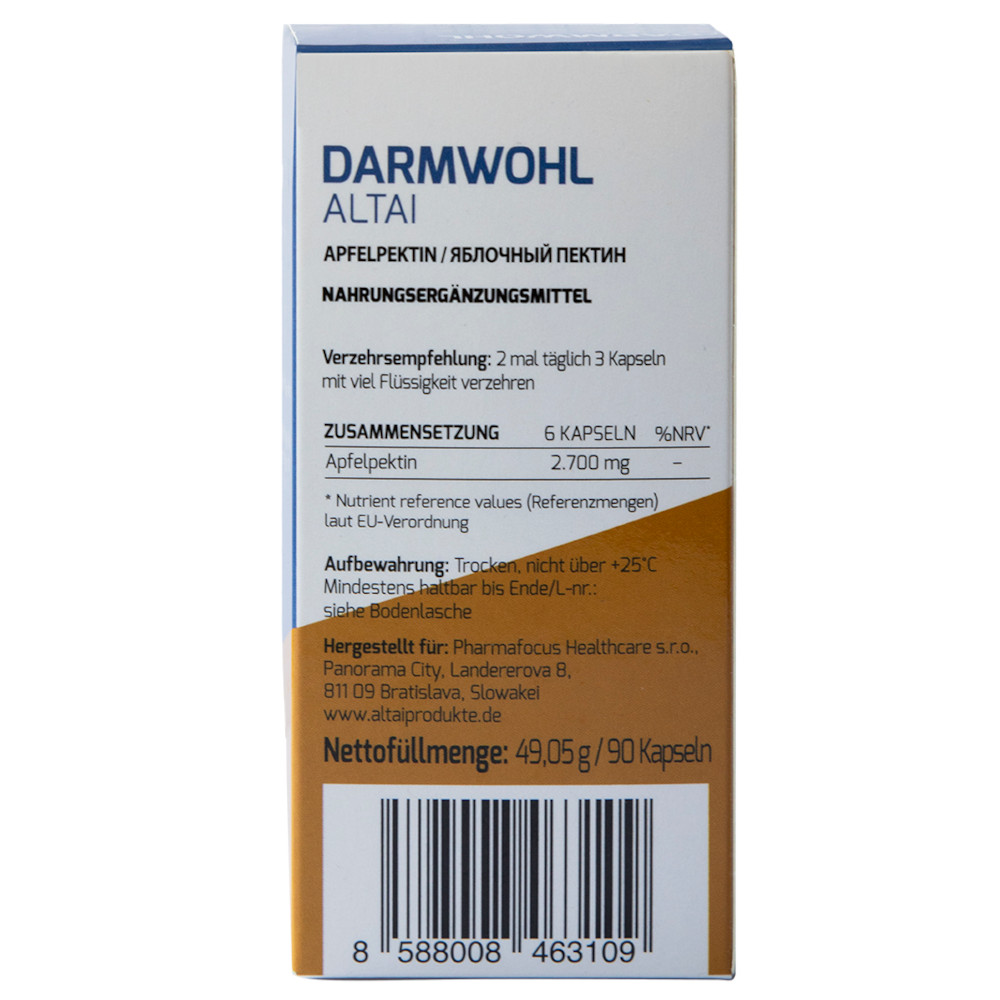 DARMWOHL ALTAI Apfelpektin 90 St Kapseln