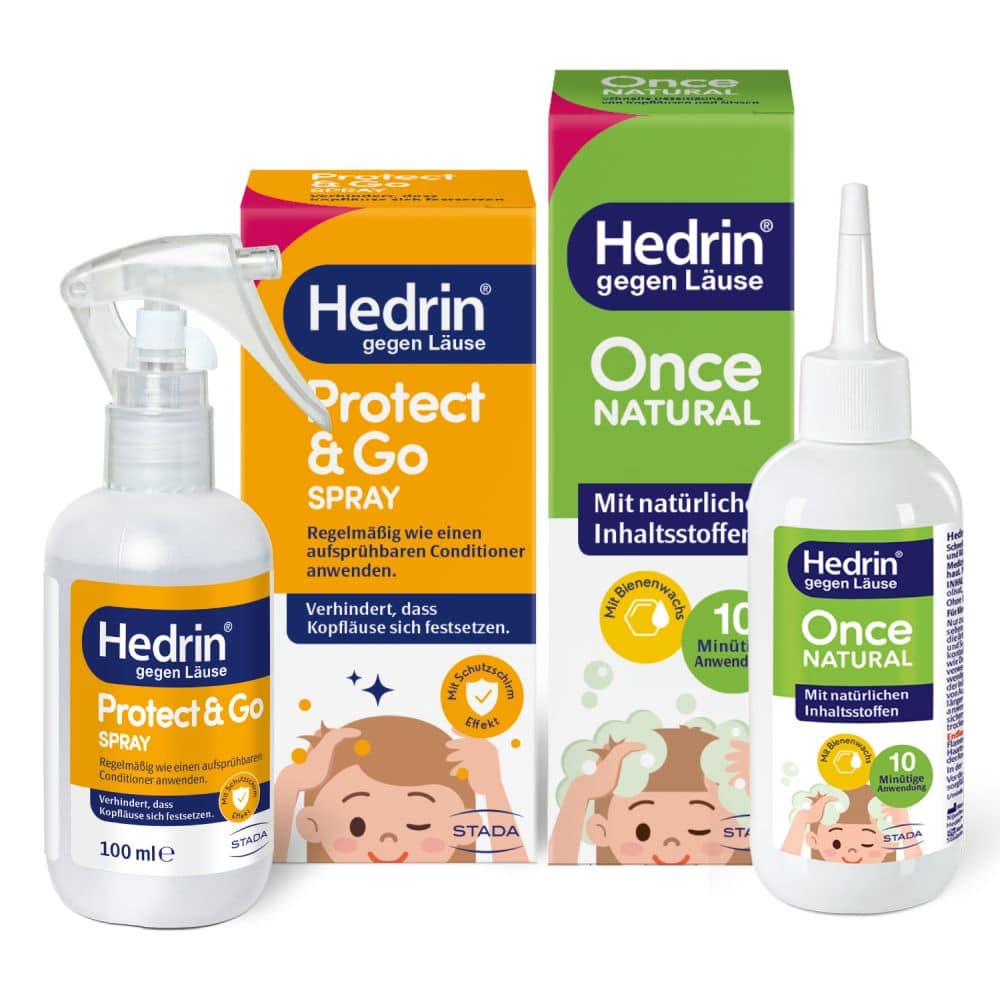 HEDRIN ONCE Natural + Protect & Go Spray Set 1 St Sparset