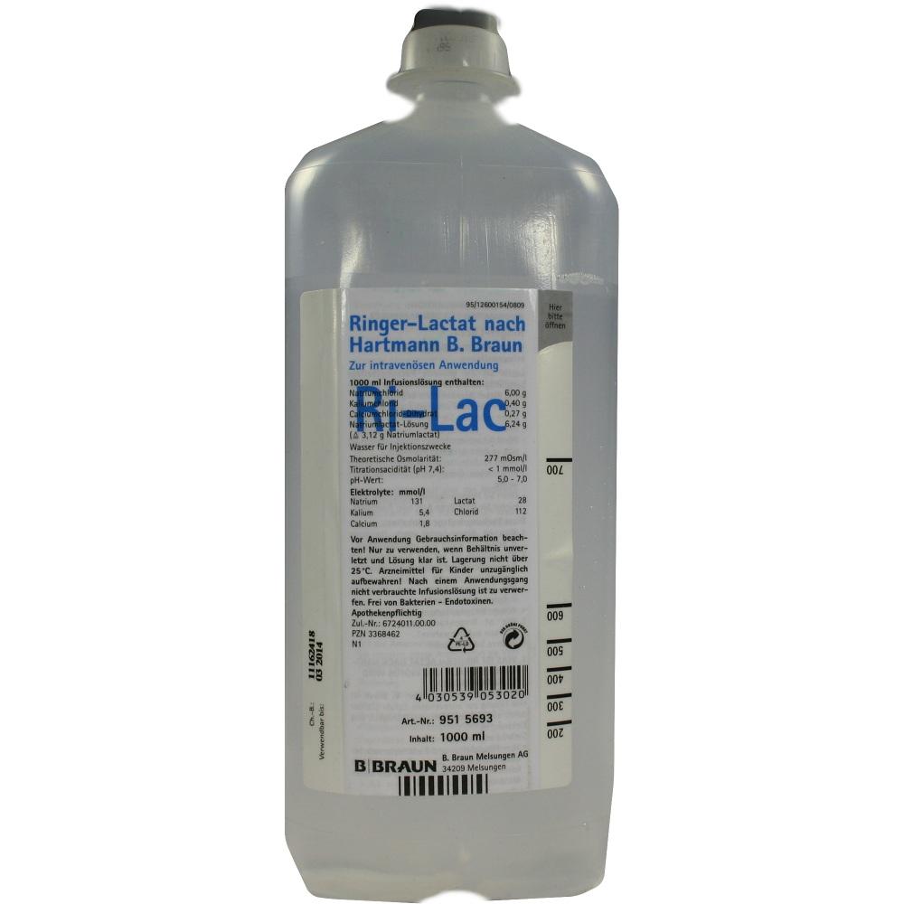 RINGER LACTAT n.Hartm.B.Braun Ecofl.Plus Inf.-Lsg. 1000 ml Infusionslösung