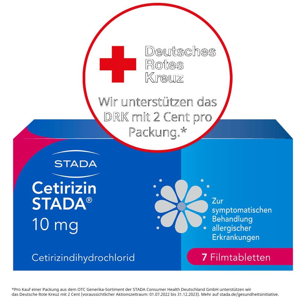Cetirizin STADA 10mg 7 St Filmtabletten