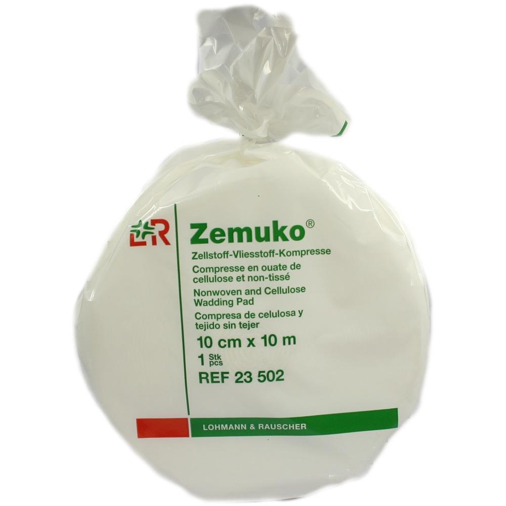 ZEMUKO Vliesstoff-Kompresse gerollt 10cmx10m 1 St Kompressen
