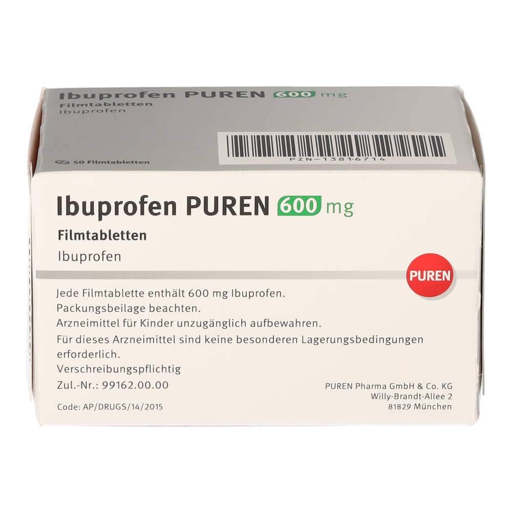 Ibuprofen PUREN 600 mg 50 St Filmtabletten
