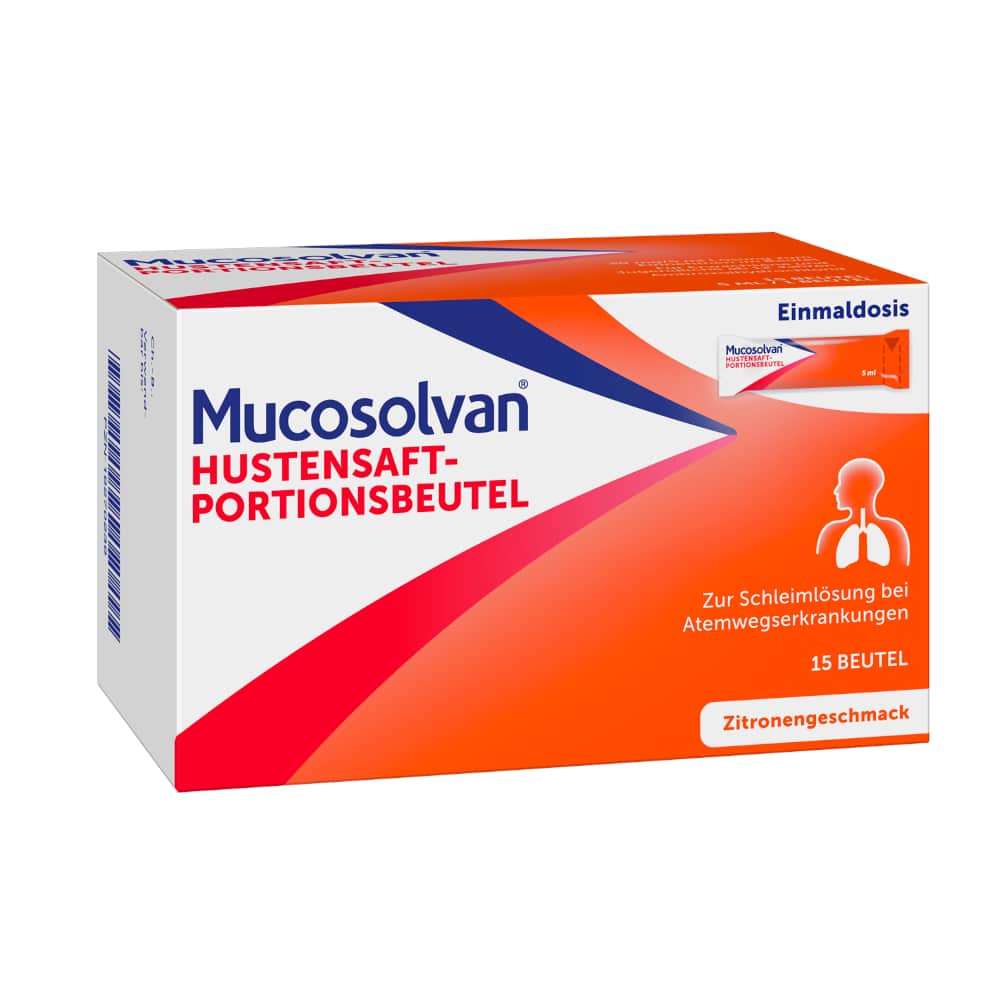 Mucosolvan HUSTENSAFT-PORTIONSBEUTEL 15X5 ml Lösung zum Einnehmen