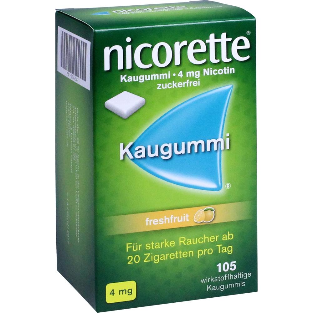 nicorette 4 mg Nikotinkaugummi freshfruit zur Raucherentwöhnung 105 St Kaugummi