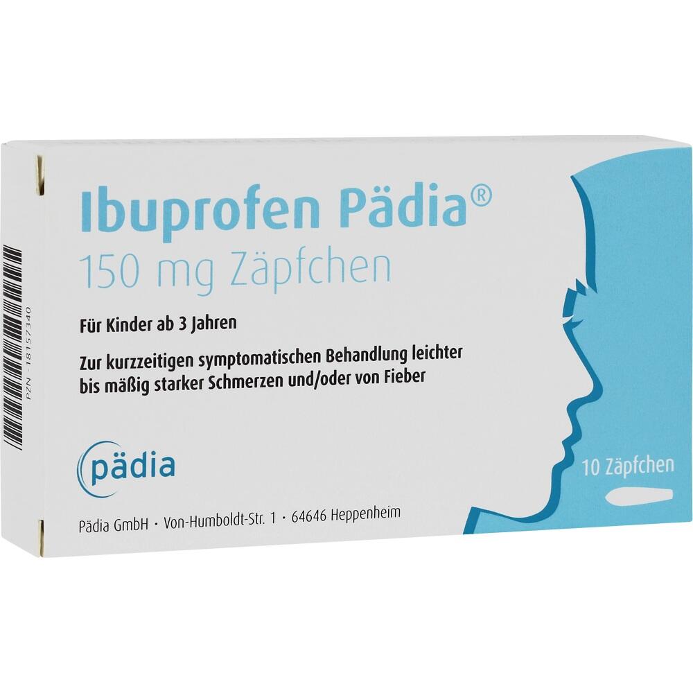 Ibuprofen Pädia 150 mg Zäpfchen 10 St Suppositorien