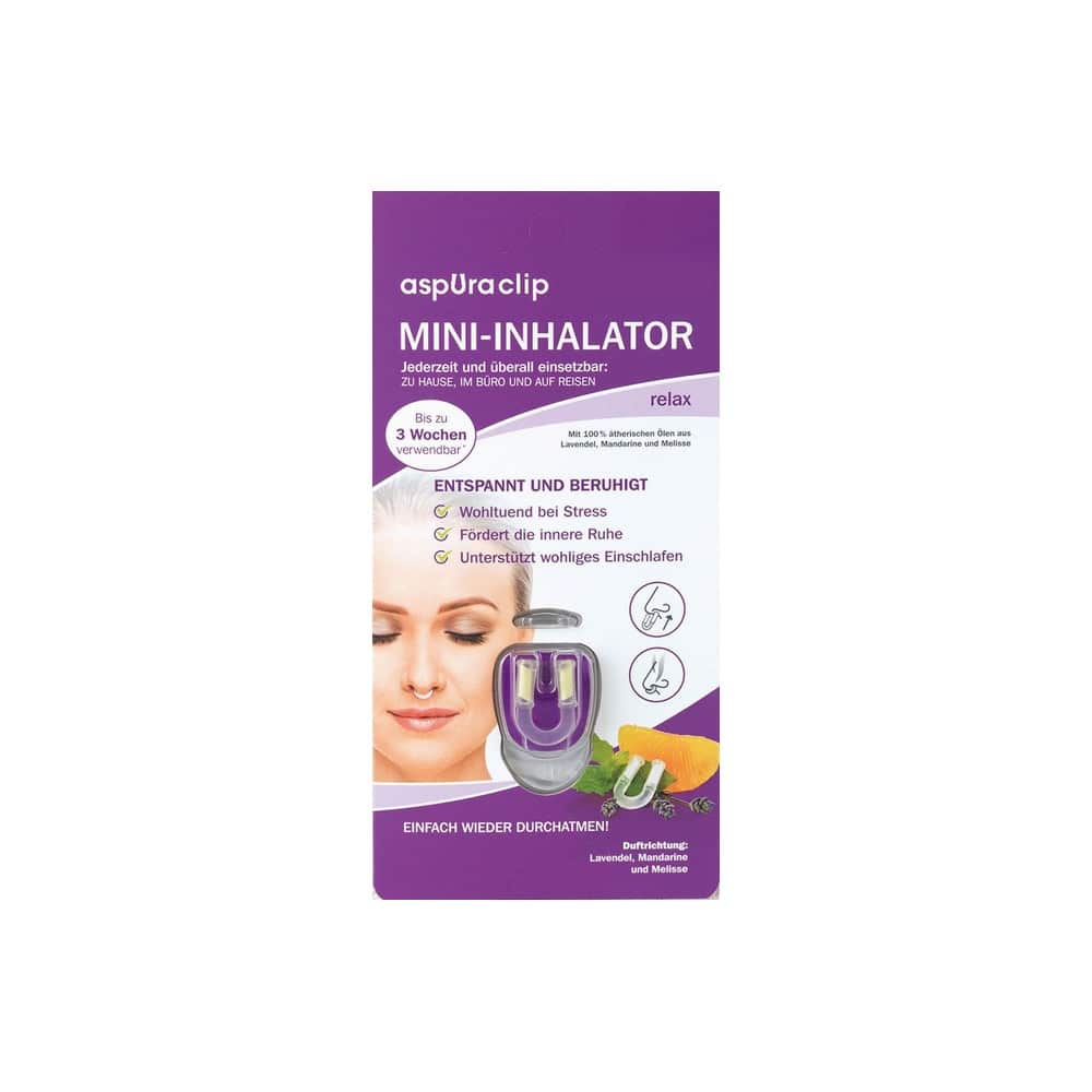 Aspuraclip Relax Mini-inhalator Für Die Nase 8 St