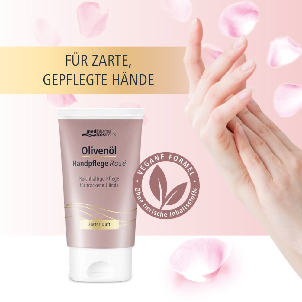 Olivenöl Handpflege Rosé mit zartem Duft 50 ml Creme