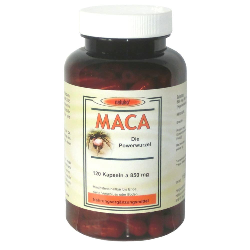 MACA KAPSELN 850 mg Macawurzelpulv.a.Ökoanbau 120 St Kapseln