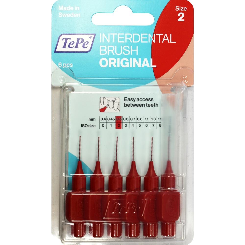 TEPE Interdentalbürste 0,5mm rot 6 St Zahnbürste