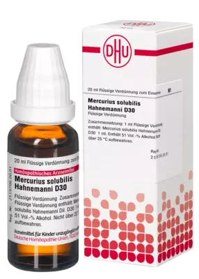 MERCURIUS SOLUBILIS Hahnemanni D 30 Dilution 20 ml Dilution