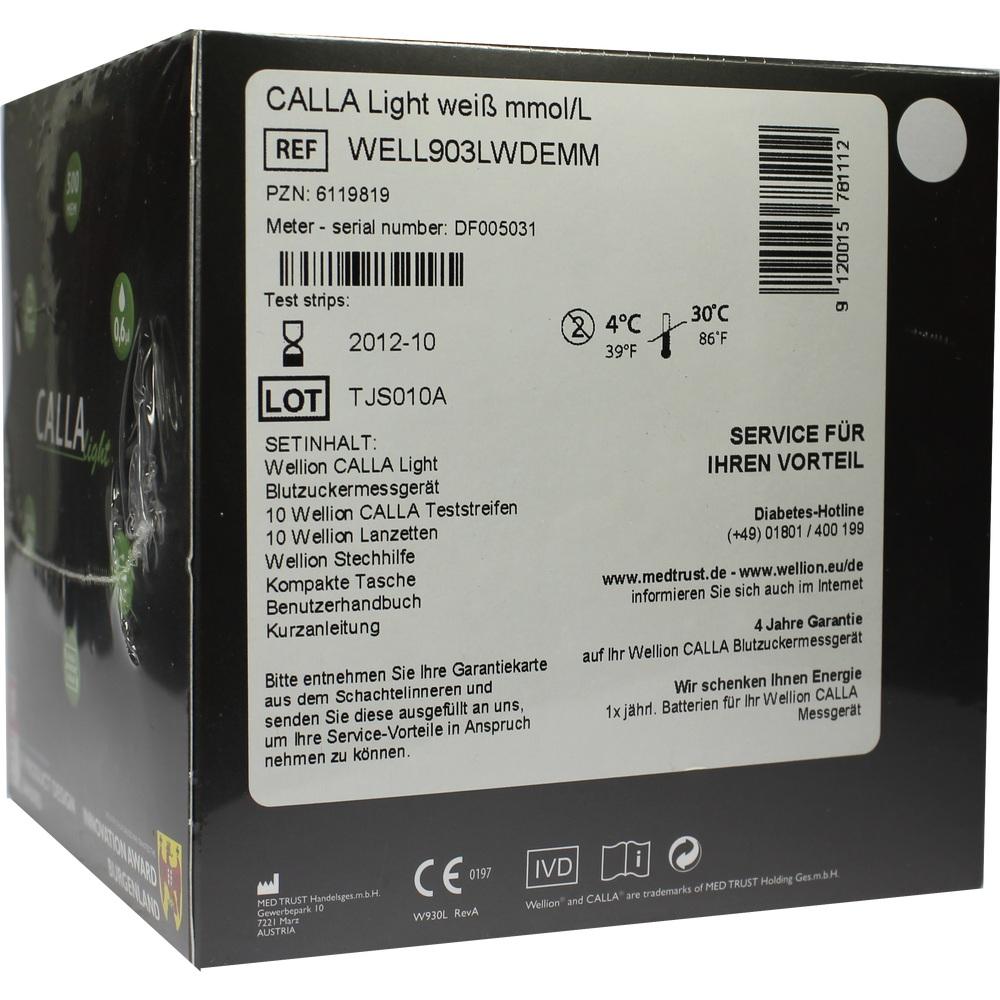 WELLION CALLA light Blutzuckermg.Set mmol/l wei. 1 St