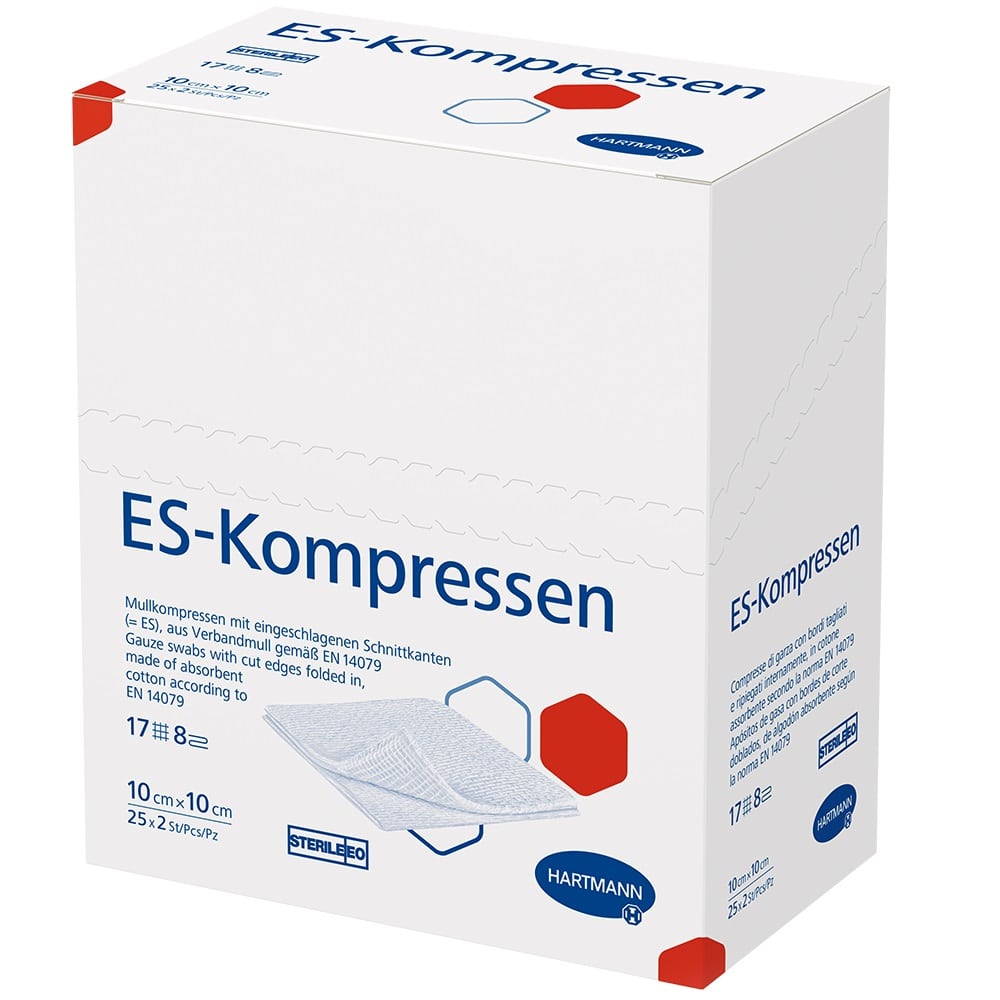 ES-KOMPRESSEN steril 10x10 cm 8fach 25X2 St Kompressen