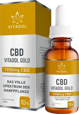 VITADOL GOLD CBD 10% Kosmetisches Mundöl 10 ml Öl
