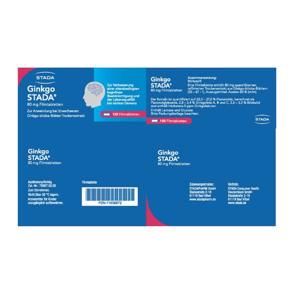 Ginkgo STADA 80mg 120 St Filmtabletten